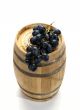 grape on the wine barrel