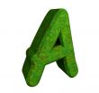 3d letter A in green grass