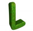 3d letter L in green grass