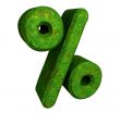 3d percent in green grass