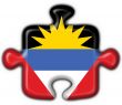 Antigua and Barbuda button flag puzzle shape