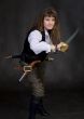The girl - pirate with a sabre in hands