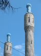The minaret on the blue sky