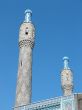 The minaret on the blue sky