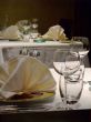 Tables waiting for customers in a french restaurant