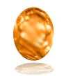 golden pattern easter egg with reflection over white background
