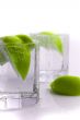 water with lime slices