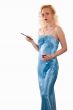 Satin evening gown