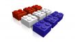 Dutch flag made with blocks - 3d made