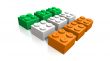 Irish flag made with blocks - 3d made