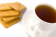 cup of tea, sugar and cookies