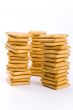 three stacks of cookie