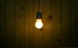 Light near brick wall