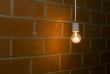 Light near brick wall