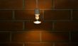Light near brick wall