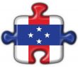 Netherlands Antilles button puzzle round shape
