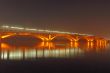 Metro Bridge at night, Kiev, UA