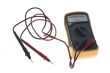 Digital multimeter on white background