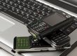 Black keyboard and mobile phone
