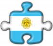 Argentina button flag puzzle shape