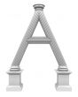 3d rendered illustration of column A shaped