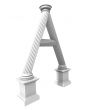 3d rendered illustration of column A shaped
