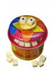 Colorful funny sugar-bowl, isolated