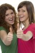happy teenager with thumbs up