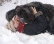 mother and daughter in winter
