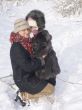 mother and daughter in winter