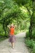 Woman in forest