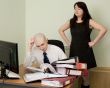 Bookkeeper and the secretary on a workplace