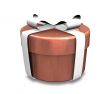 wrapped brown gift - 3D made