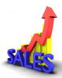 Statistics graphic with sales word