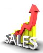 Statistics graphic with sales word