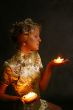 Blonde with candles