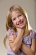 Happy eight year old girl