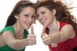 lucky teenager with thumbs up