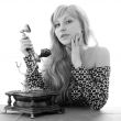 Lovely girl on telephone