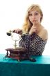 Lovely girl on telephone