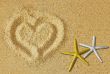 Heart on the sand