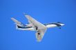 Aeroplane on a blue background