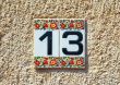 Ceramic number of the house