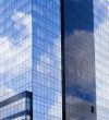 Futuristic Office Building and Blue Sky