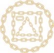 Vector image of golden chain elements