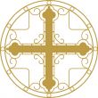 vector ornament with Christian Holy cross