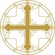 vector ornament with Christian Holy cross