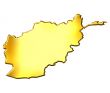 Afghanistan 3d Golden Map