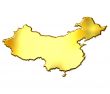 China 3d Golden Map