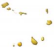 Cape Verde 3d Golden Map